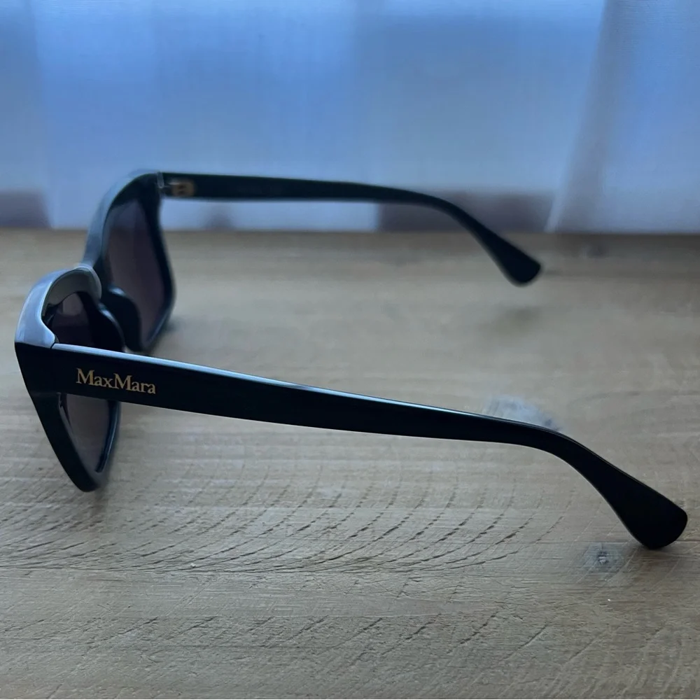 MAX MARA LOGO4 MM0010 Black Sunglasses Frame 55-17-140 New - Picture 4 of 8